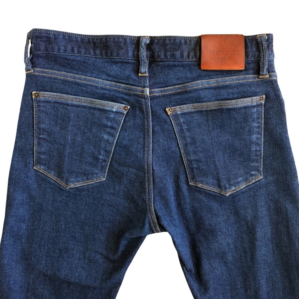 SHOCKOE ATELIER Selvedge Raw Denim Jeans Size 30 x 30‎ Armstrong Slim Fit USA - Picture 5 of 12